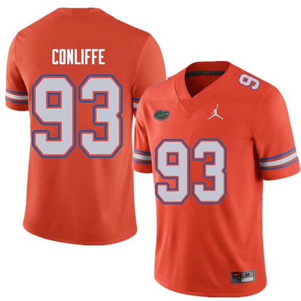 Jordan Brand Men #93 Elijah Conliffe Florida Gators College Football Jerseys Orange